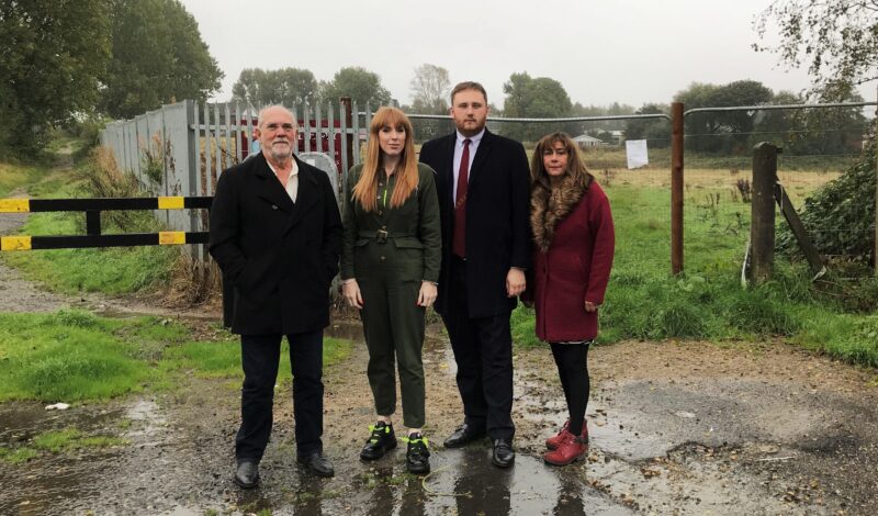The Hurst Labour Group at the Hartshead School site.