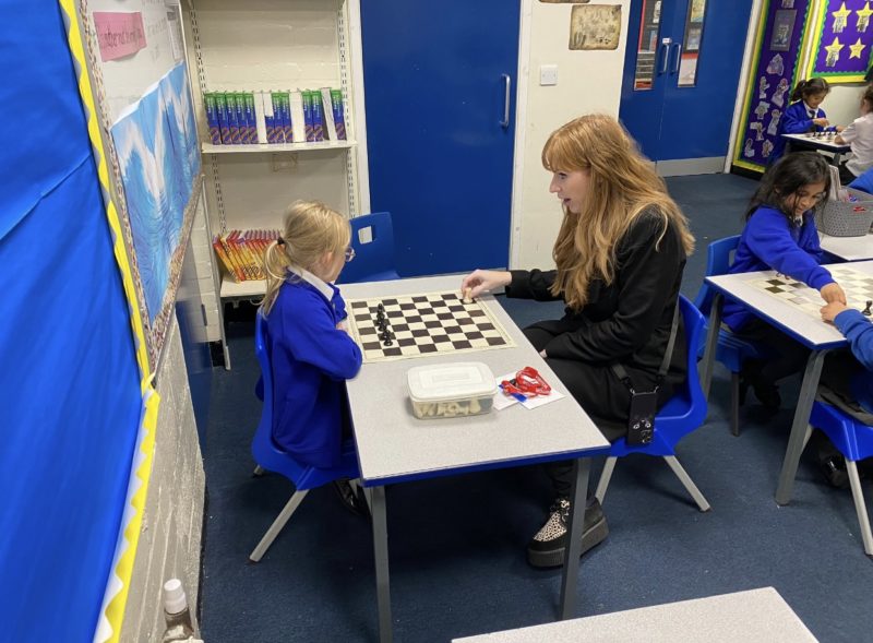 Angels tries her hand at chess