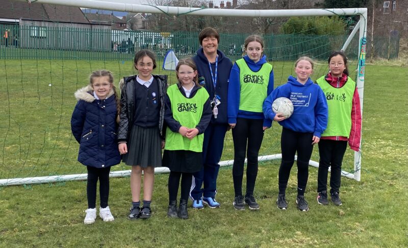 Footballers at Waterloo Primary