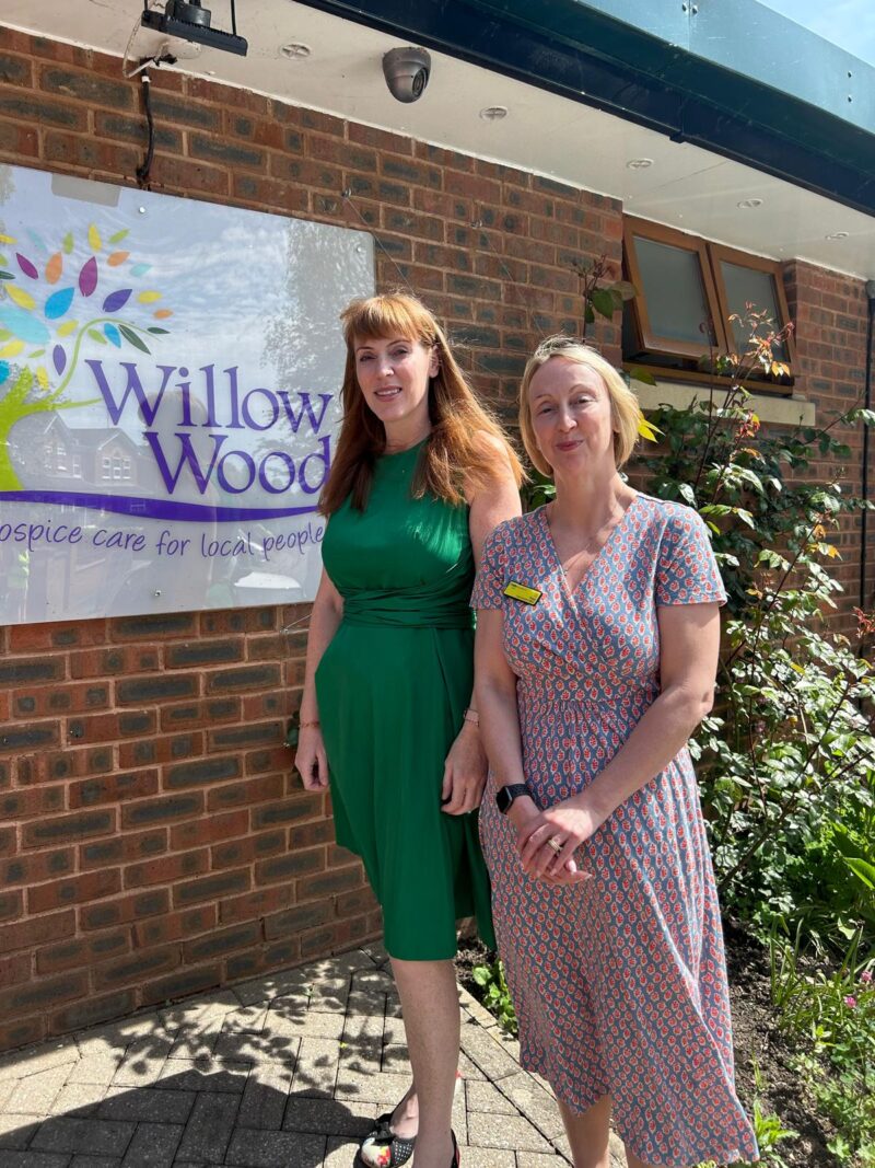 Angela with Willow Wood Chief Executive Tracy Minshull