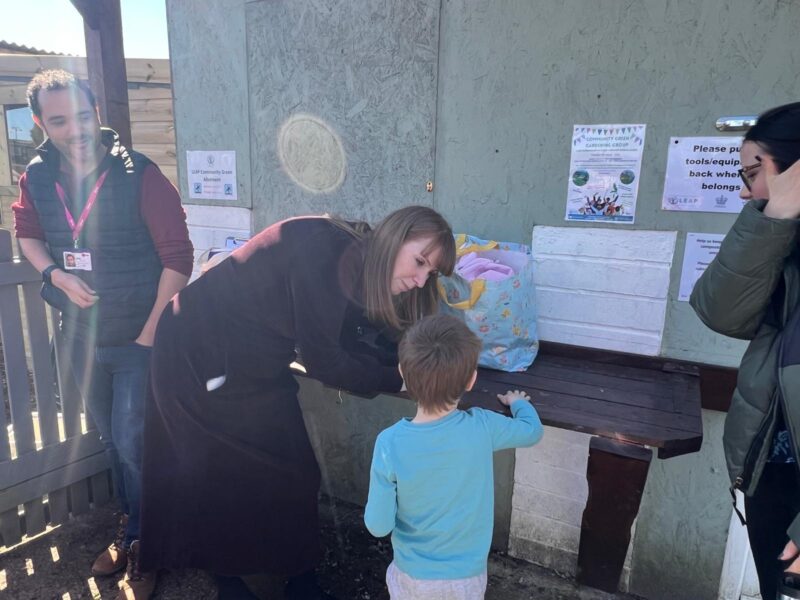 Meeting young visitors
